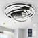 Hagensee 24" DIY Shade Reversible Ceiling Fan with Dimmable LED Light and Remote