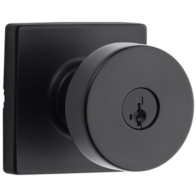 Pismo Keyed Door Knob with Square Rosette and Smartkey