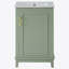 Petit meuble-lavabo moderne de 20 pouces avec lavabo en céramique - 20 * 14,5 * 33,3 pouces, rangement spacieux, 1 porte à fermeture douce