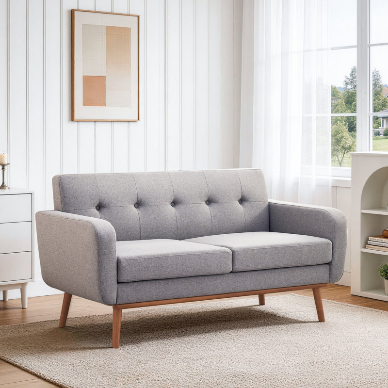 2 Seater Loveseat, Light Grey