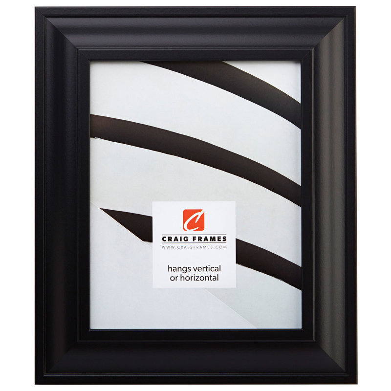 Cadre photo simple biseauté noir satiné Vantassel, 16 po x 11 po