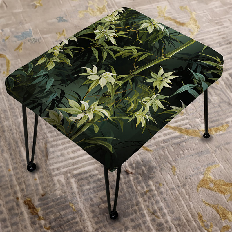 Bamboo Bliss - Oriental Rectangle Ottoman
