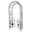 Arche de jardin en métal avec portes Arbor Trellis
