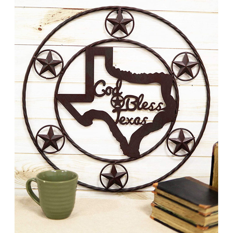 Sculpture Azeneth Star et carte du Texas
