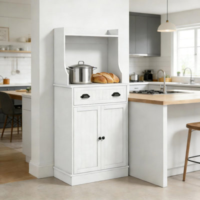 Armoire pour micro-ondes avec tiroir de rangement, armoire à double porte, armoire de rangement, armoire d'entrée