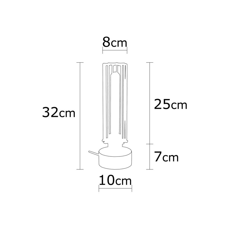 Lampe de table brune 10,63 "Jolyon, H 12,6 po x l 3,94 po x P 3,94 po