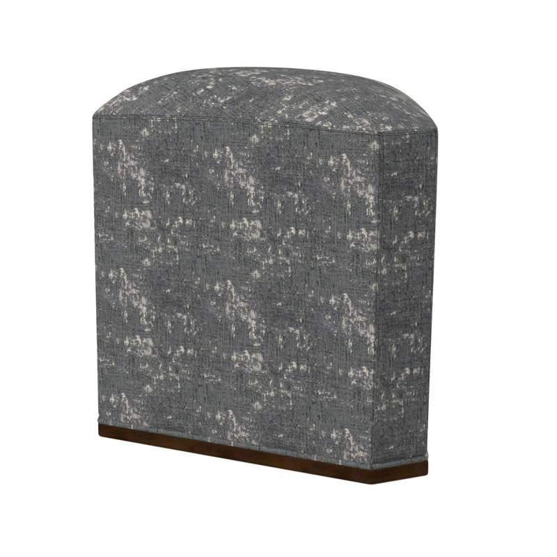 Quinn Novelty Ottoman, American Walnut, Libby Linen