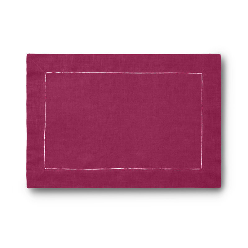 Festival Linen Rectangle Placemats, Berry
