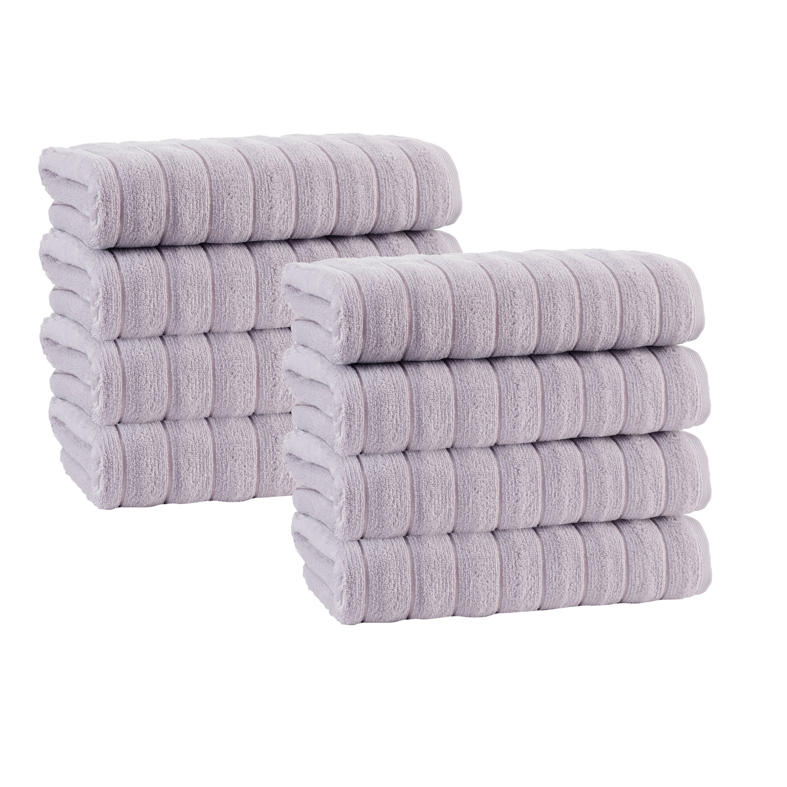 Rachel Turkish Cotton Washcloth Towel Set, Silver