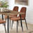 Izzat 4-Person Dining Set with 47" D Rectangular Table and Chenille Chairs-2050251724