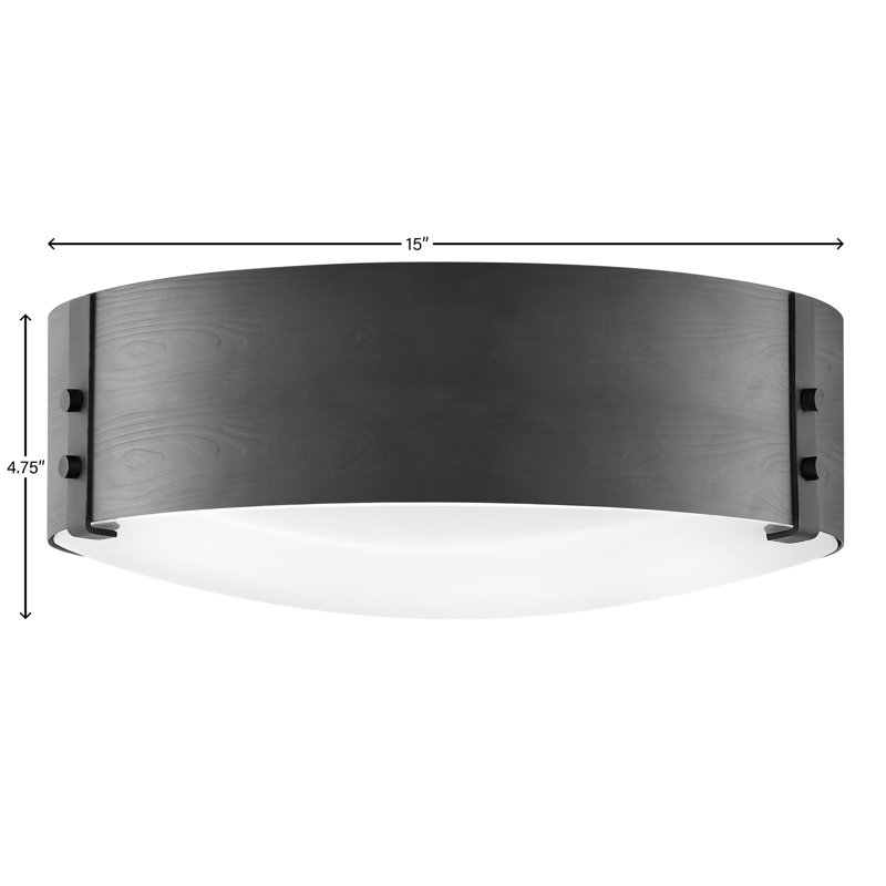 Sawyer 15" Three-Light Outdoor Flush Mount Ceiling Light w/ Etched Glass