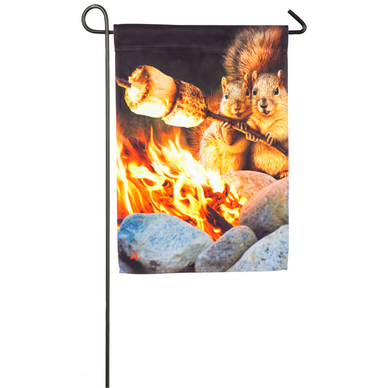 Drapeau de jardin en polyester camp couple