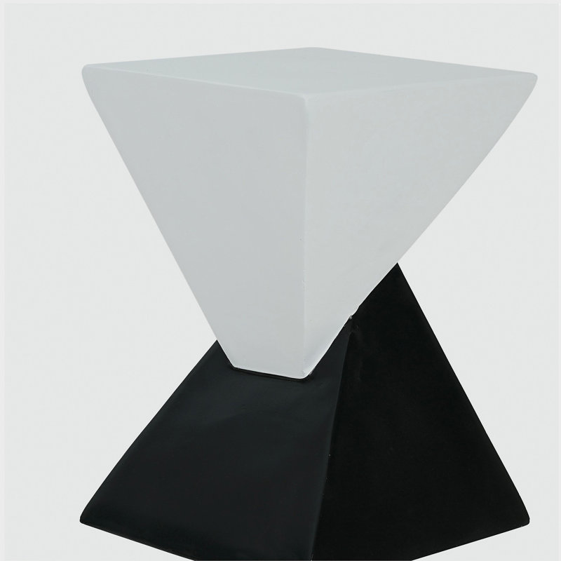 Table d'appoint MGO Modern Modern, Noir / blanc