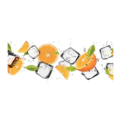 Oranges With Ice - Wrapped Canvas Print