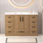 Meuble-lavabo 48 po. Armoire de rangement abondante - 2 portes à fermeture douce et 9 tiroirs-247328551
