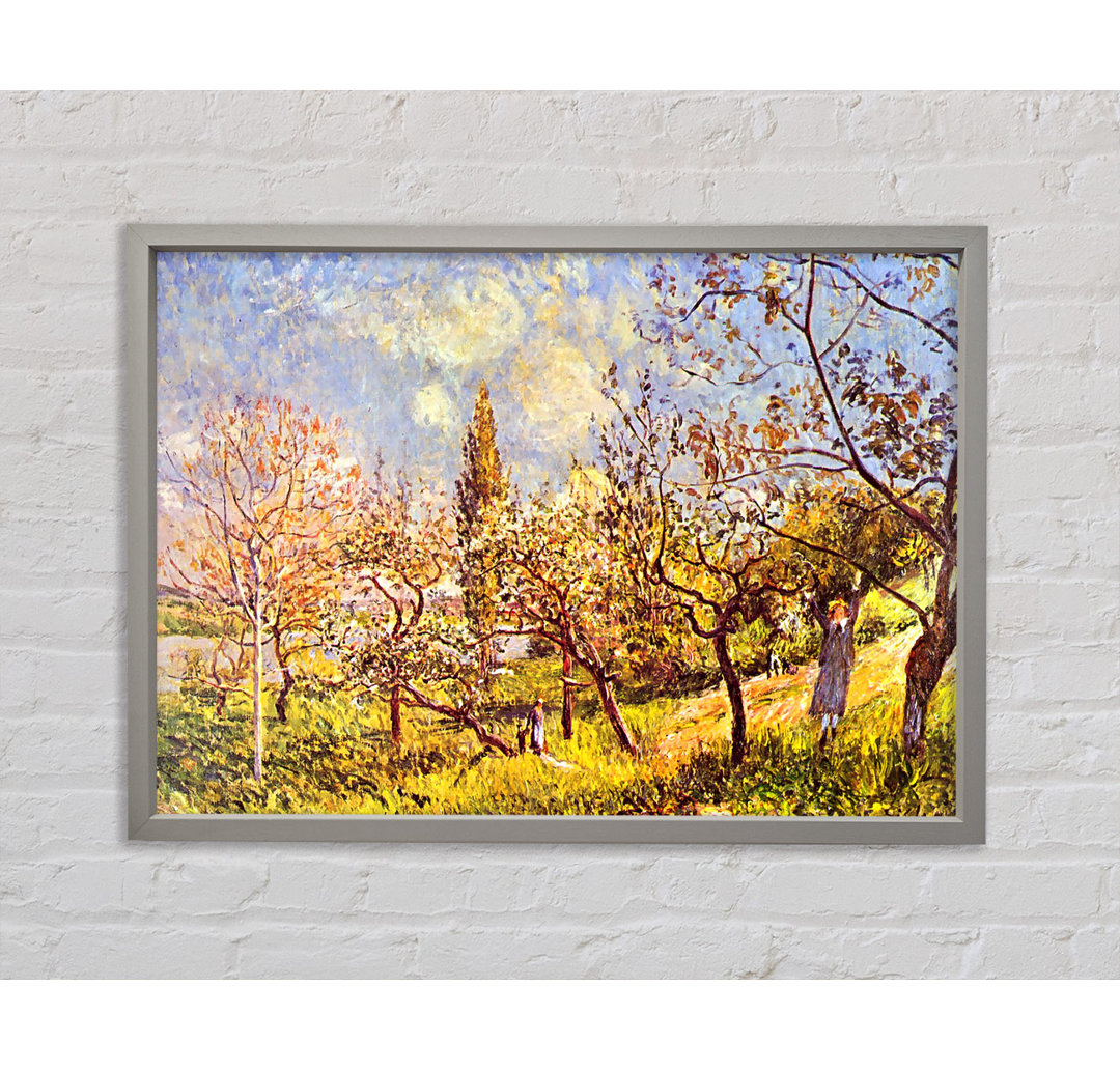 Sisley An Orchard In Spring - Single Picture Frame Kunstdrucke auf Leinwand