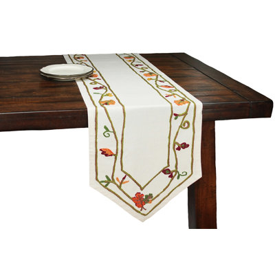 Sheron Crewel Embroidered Table Runner