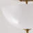 3-Light Semicircular Opal Glass Semi Flush Mount