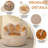 39" Cat Paw Bean Bag Chair with Side Storage Pocket, Plush Faux Fur and Memory Foam Filling-201134467