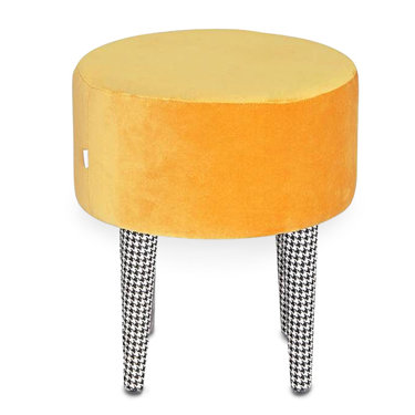 Solid + Manufactured Wood Accent Stool, Yellow