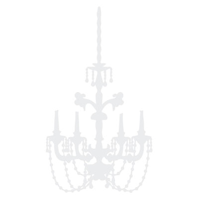 Décalcomanie murale lustre baroque