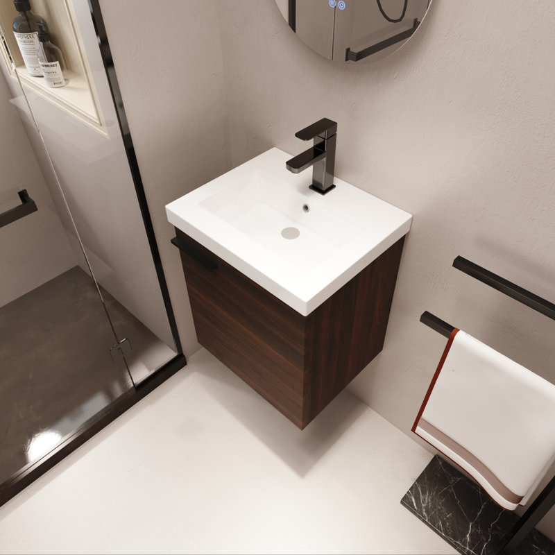 Ensemble de meuble-lavabo simple 18,57 po avec plateau en céramique Cyion