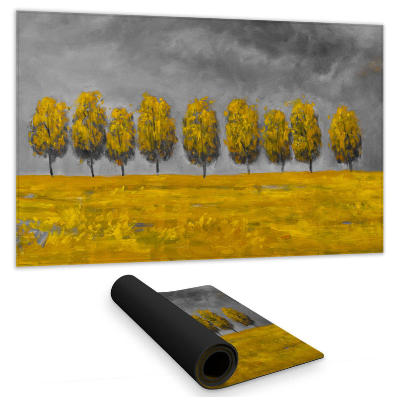 Trees in a field - 14.00"x24.25" Desk mat