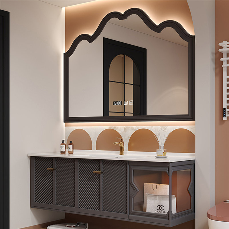Armoire de salle de bain rétro de luxe à lumière française
