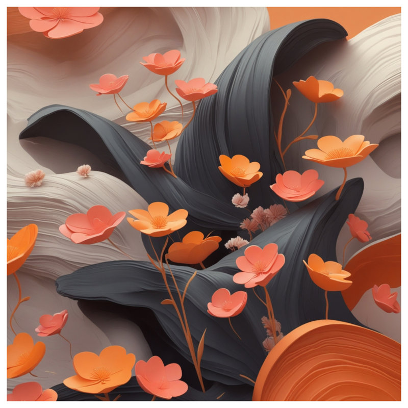 Housses de couette en papier orange, Grand lit