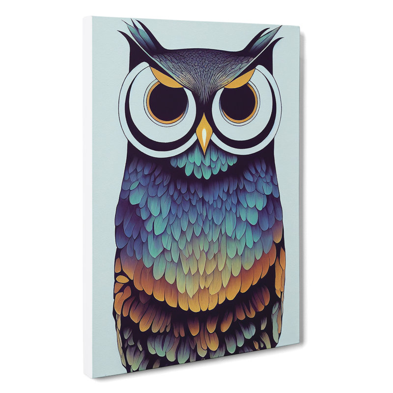 Luxurious Owl - Wrapped Canvas, 50cm H x 35cm W x 3cm D