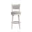 Celis Swivel Bar Stool with Grey Fabric in Rustic White (2 Per Carton)