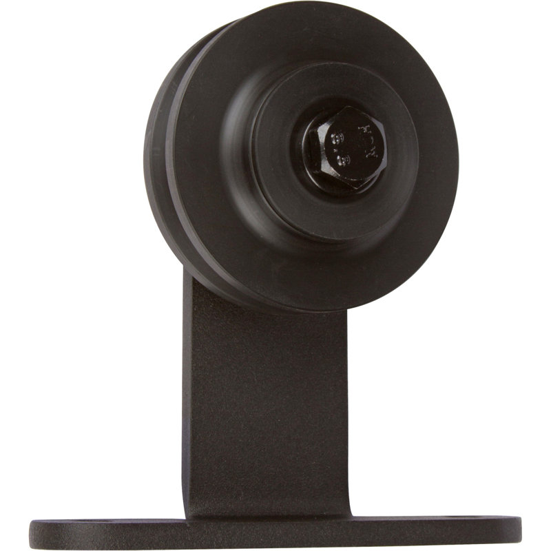 Black Steel Low Profile Barn Door Hardware Kit