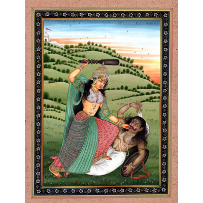 Déesse Bagalamukhi | Aquarelle sur papier