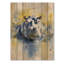 Hippopotame en Afrique - Impression sur bois gris moderne sur bois de pin naturel-1739043784