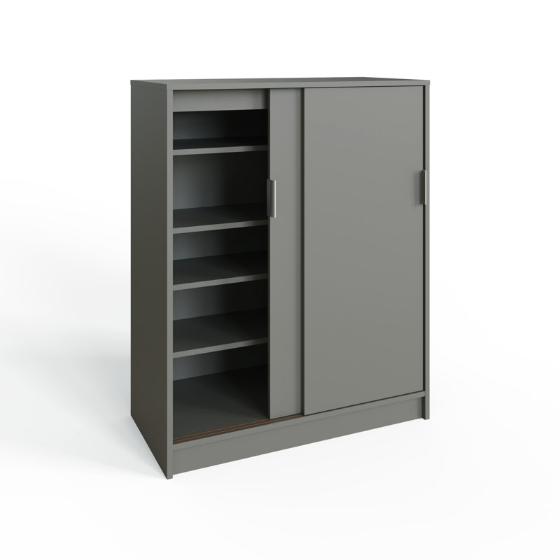 22 Pair Shoe Storage Cabinet, Grey