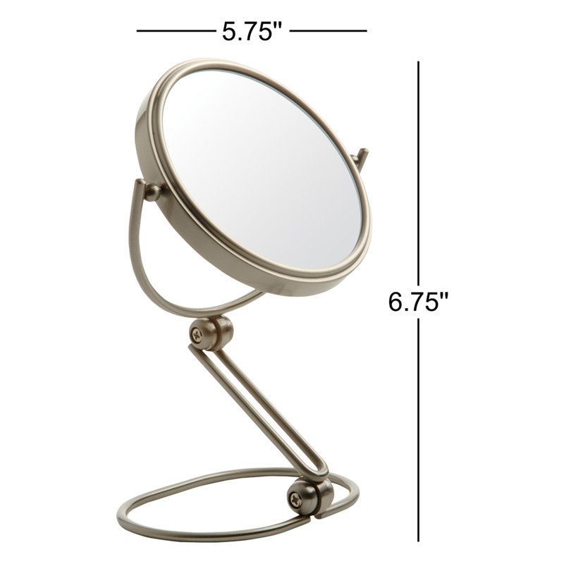 Miroir de voyage pliant avec sac de rangement Tempio