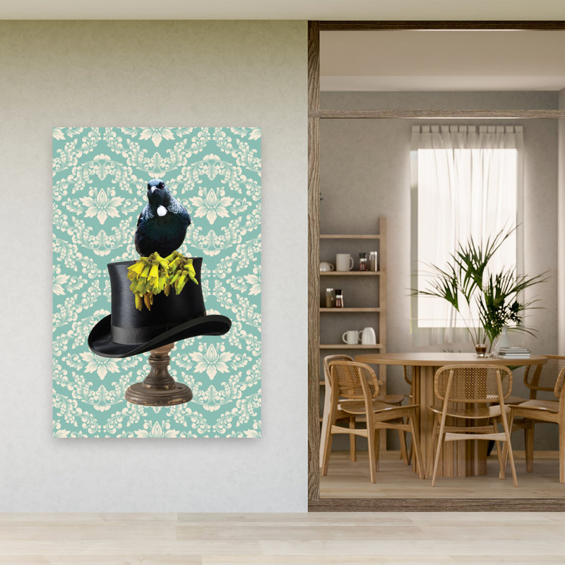 Art mural mural fantaisiste avec chapeau haut de forme fantaisiste Tui, 60" H x 40" W