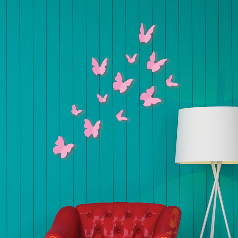 Animals Wall Decal, Pink, 2 Packs
