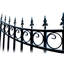 Barrière battante en métal avec porte piétonne H 6 pi.-374668389