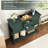 Green Narrow Long Sofa Table, Hallway Shoe rack with 2 Drawers