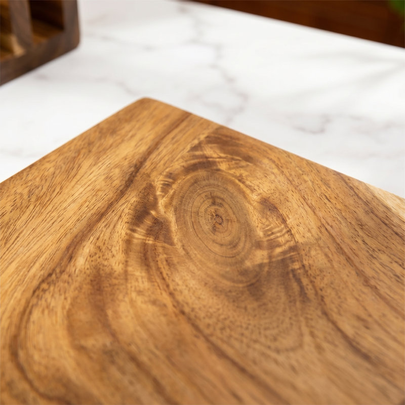 Ensemble de trois planches à découper en bois d'acacia en forme de livre: planches à découper et décor de cuisine