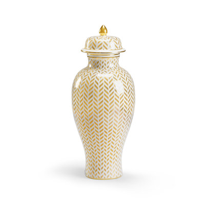 Pot à gingembre en céramique 20,25 po Herringbone
