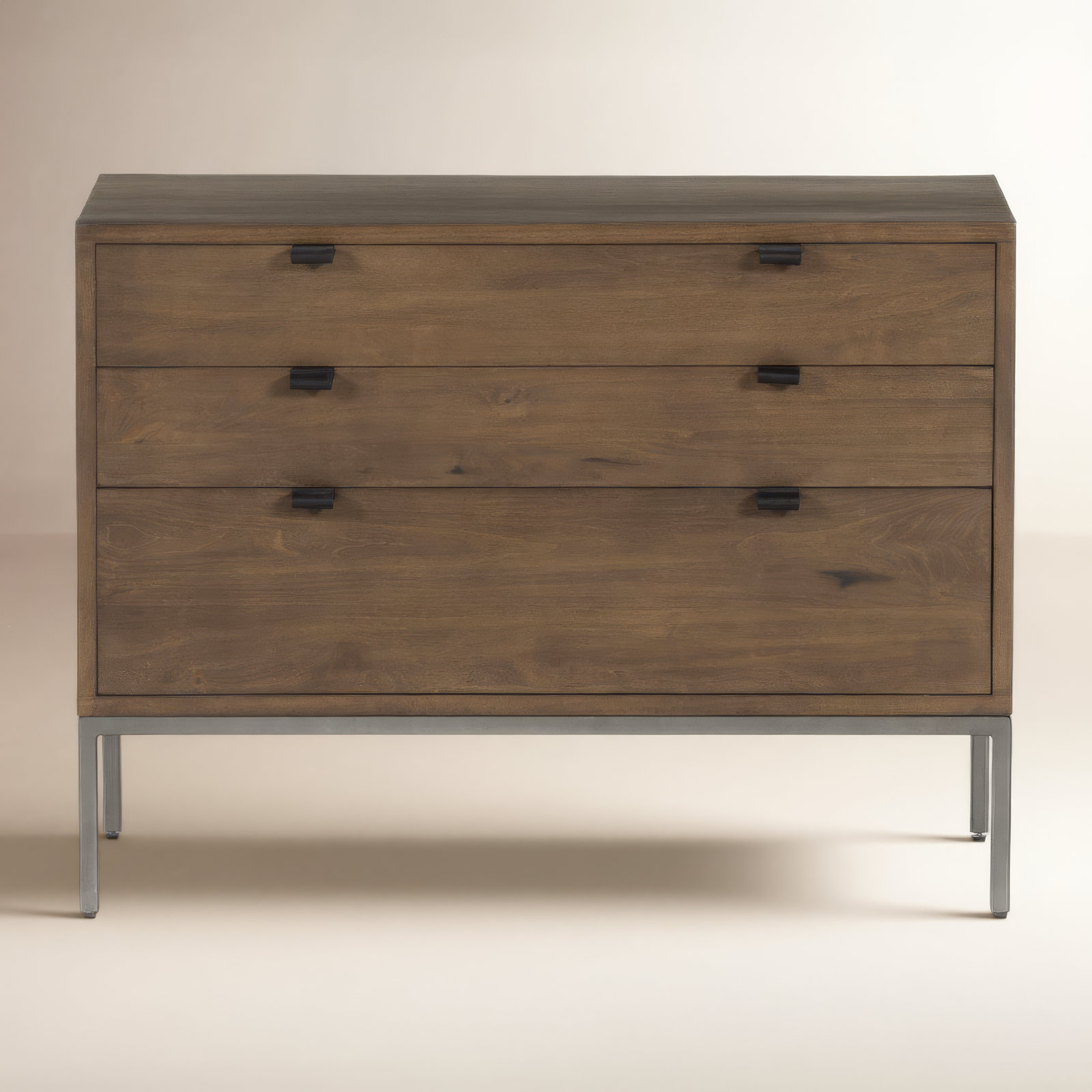 Ehme 3 - Drawer Nightstand, Auburn Poplar
