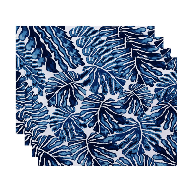 Ensemble de napperons 4 pièces Springdale, bleu