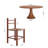 7Pcs Solid Wood Round Kitchen Dining Table Set With 6 Solid Wood Kitchen Side Chairs-1703038921
