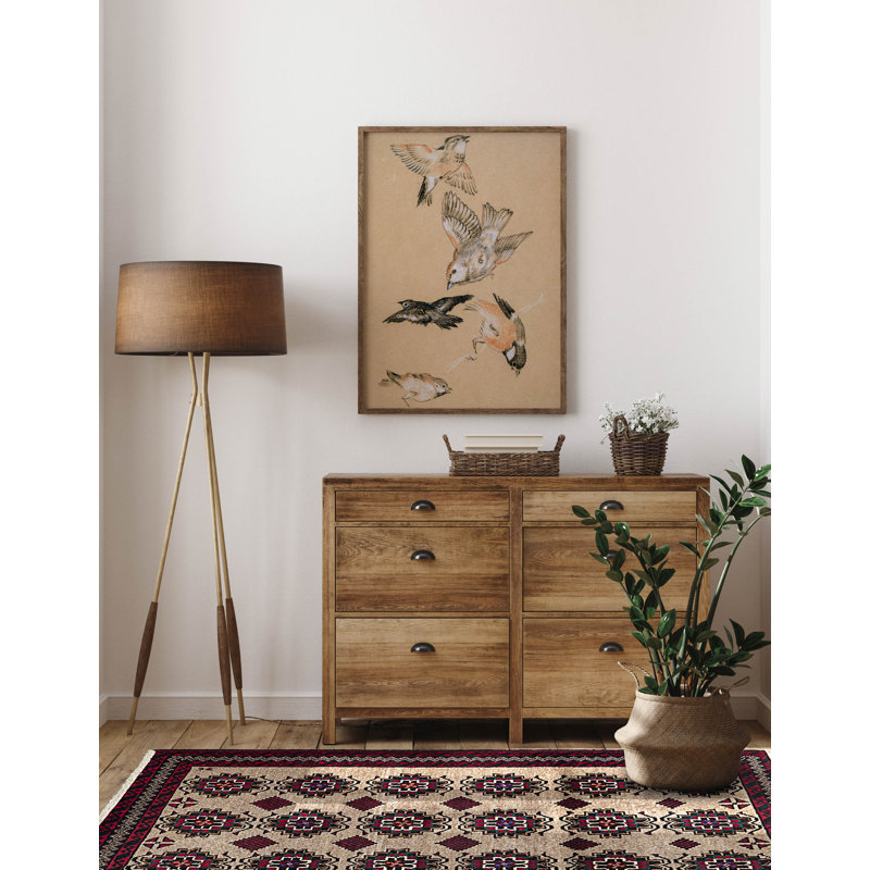 Tapis brun clair Teimani 3 pi 3 po x 5 pi 1 po