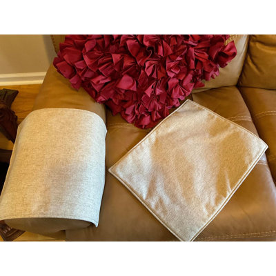 Set Of Armrest Covers Plain Cloth