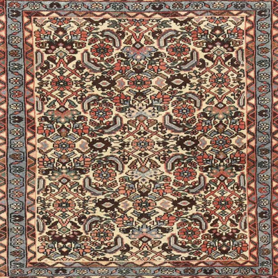 Tapis traditionnel mehroon/noir/bleu