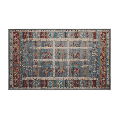 Machine Washable Grey Area Rug