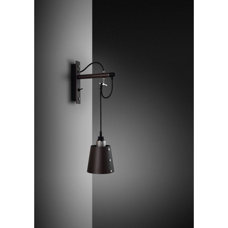 Armed Sconce, 5.1 x 5.5, Graphite/Steel